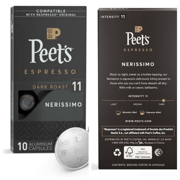 NIB Lot of 14 Boxes Peet's Espresso Dark Roast Capsules 
10ct/1.87oz/box - Picture 6 of 12